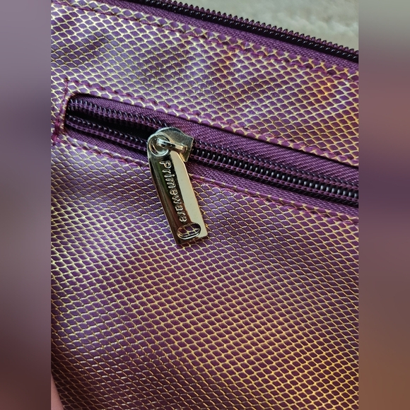 Insulated Purple Pink Wine Bottle Tote Bag Purse - Picture 6 of 14